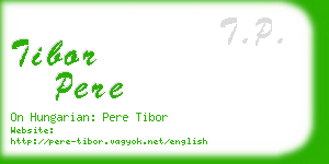 tibor pere business card